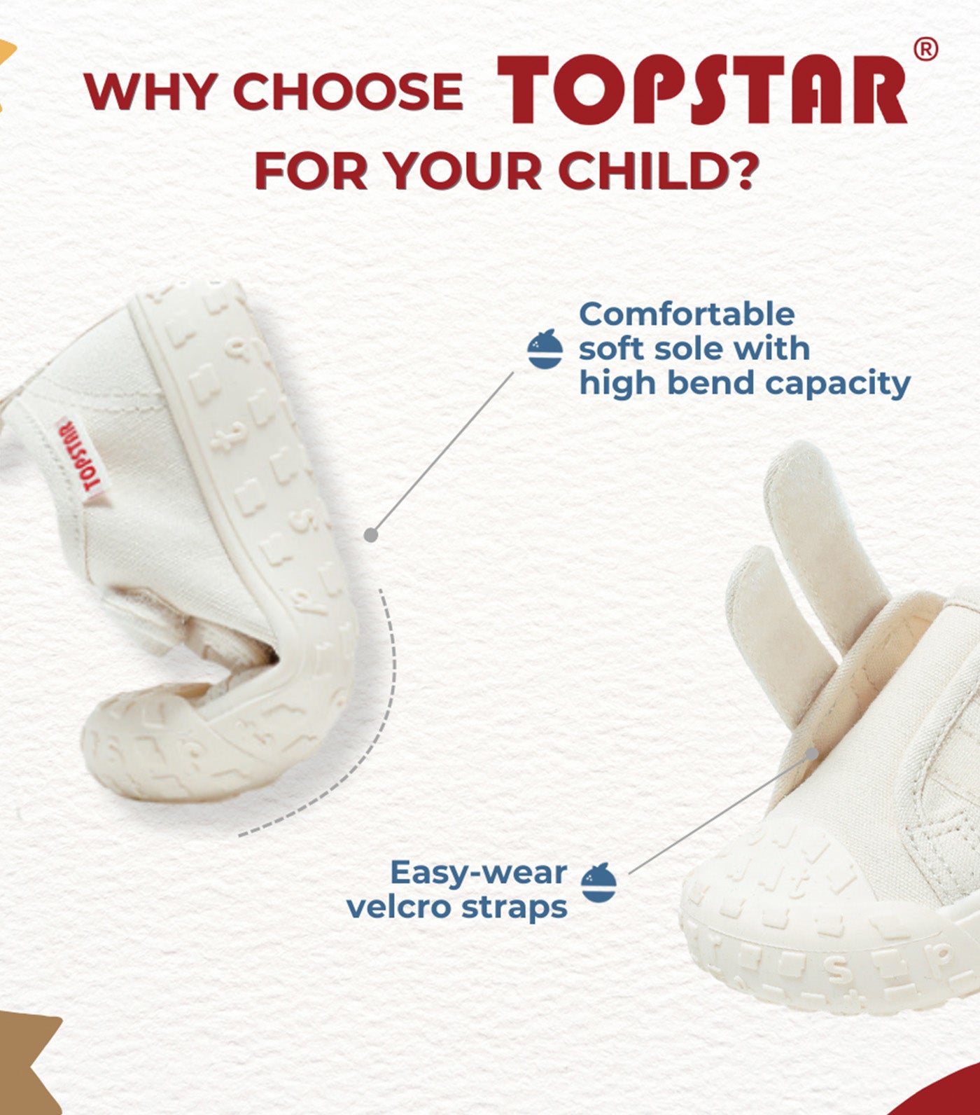 Ergonomic Kids Canvas Shoes White