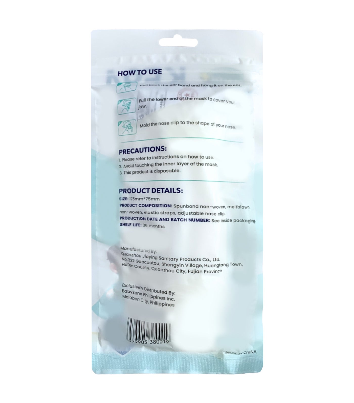 KF94 Kids Face Mask (Non-Medical) 10-Piece White