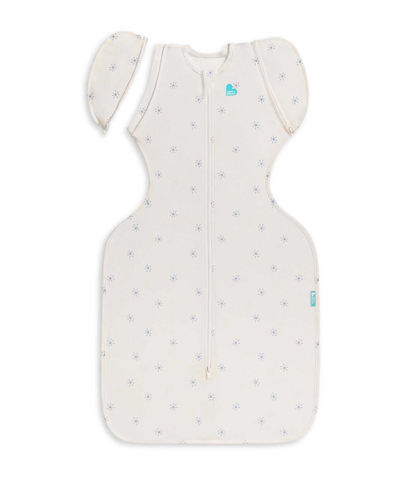 Swaddle Up™ Transition Bag Bamboo Lite 0.2 TOG Mist Blue Sunny