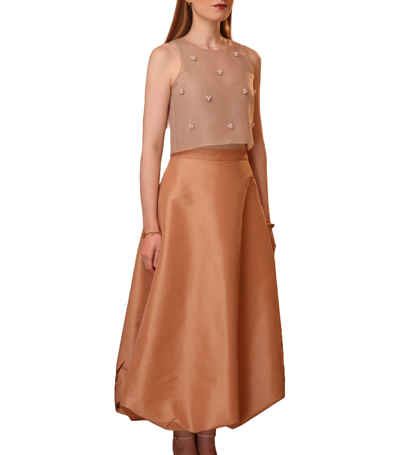 Lura Balloon Formal Skirt Caramel Brown