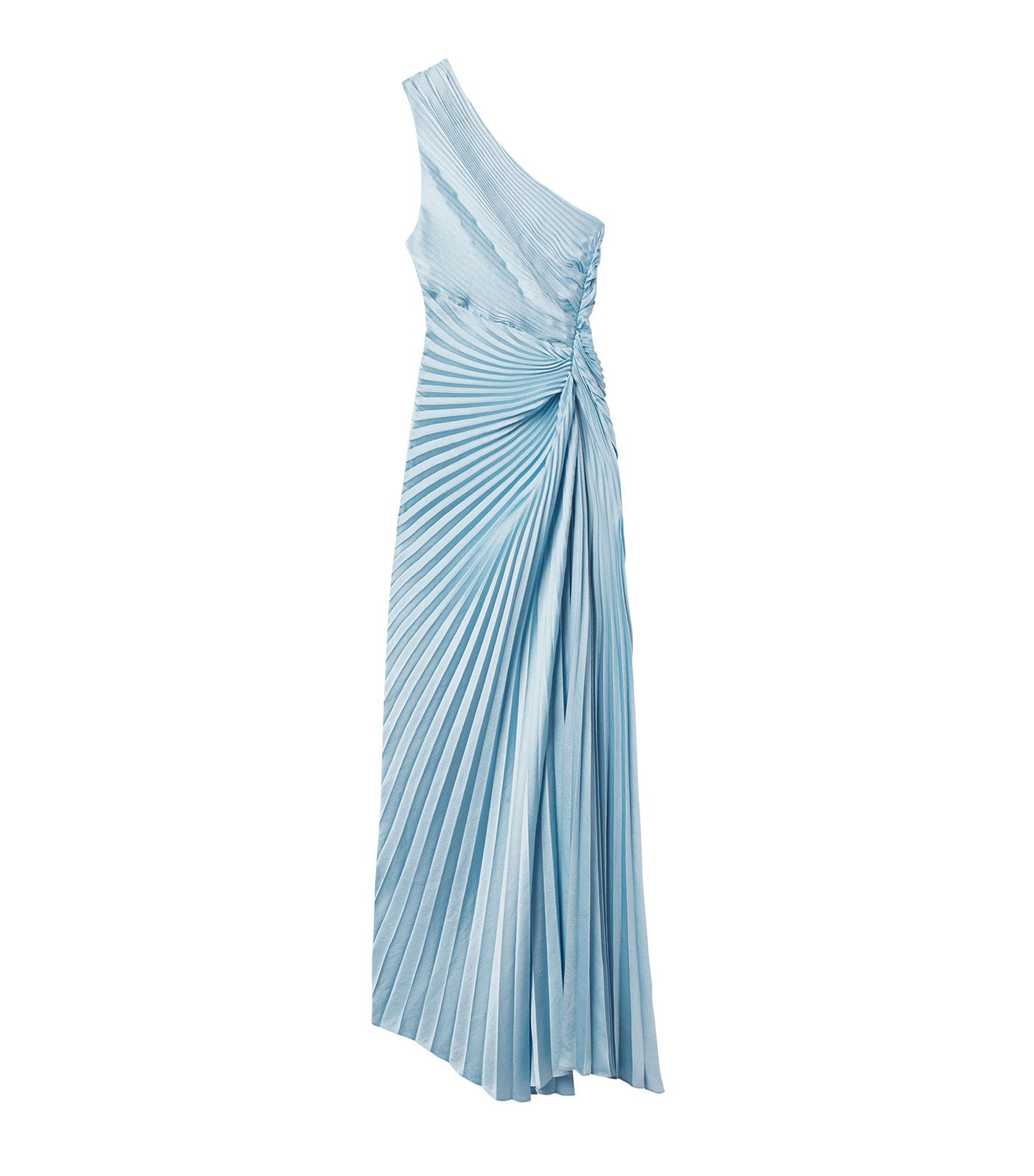 Lara Satin Pleated Midi Dress Delphinium Blue