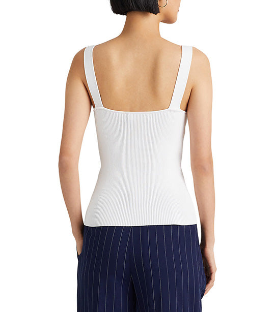 Women's Rib-Knit Tank Top White