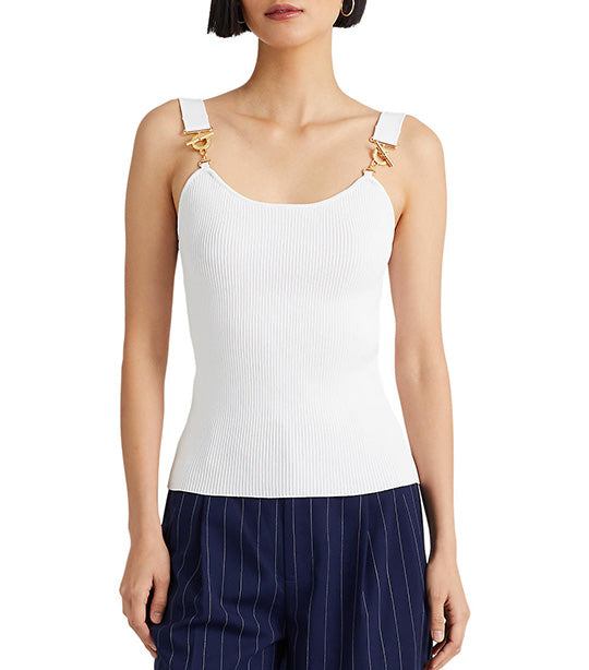 Women's Rib-Knit Tank Top White