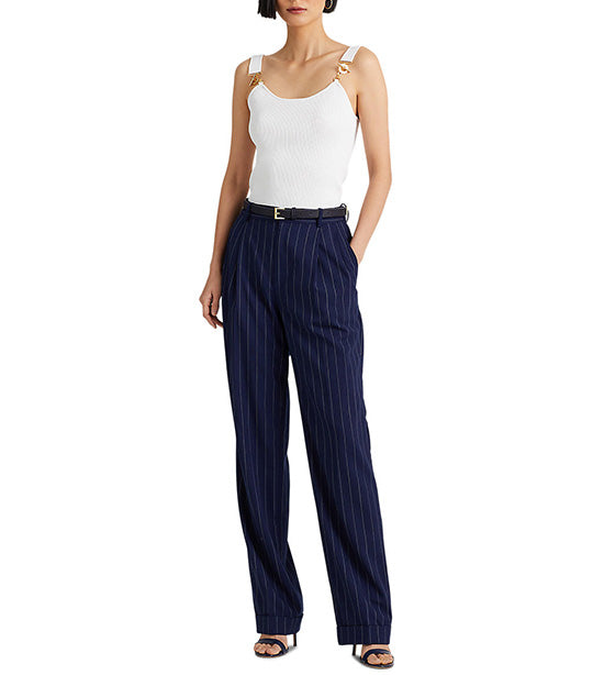 Women's Rib-Knit Tank Top White