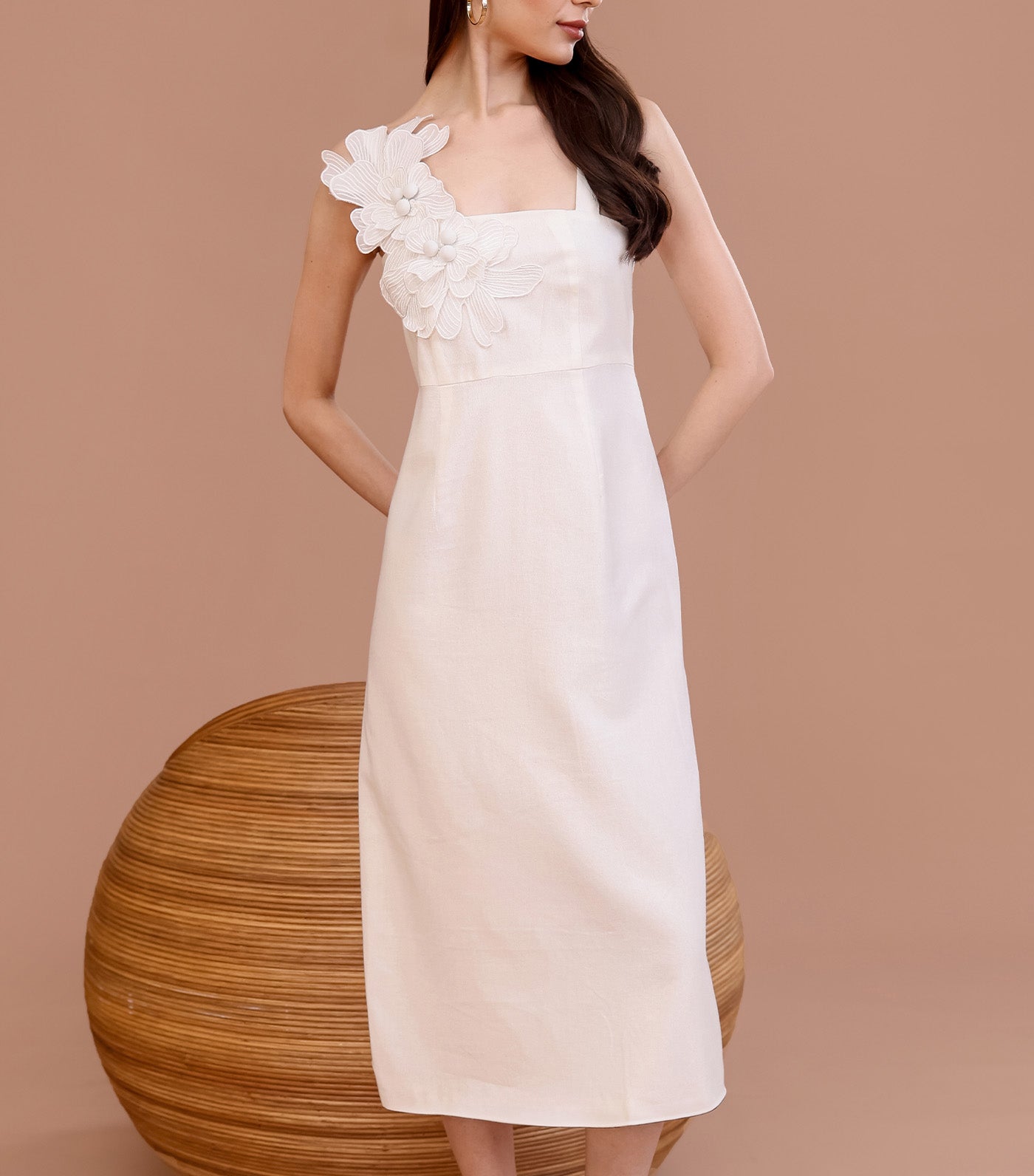 Reeza Dress White