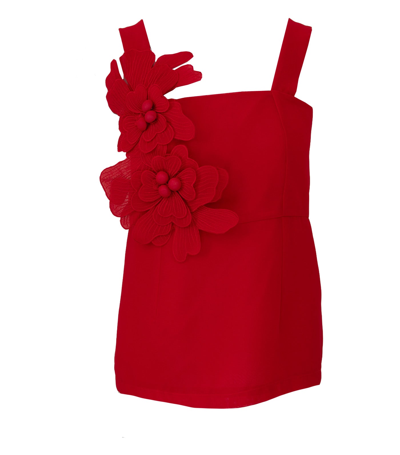 Lacoste Rosie Crepe Blouse with Applique Red