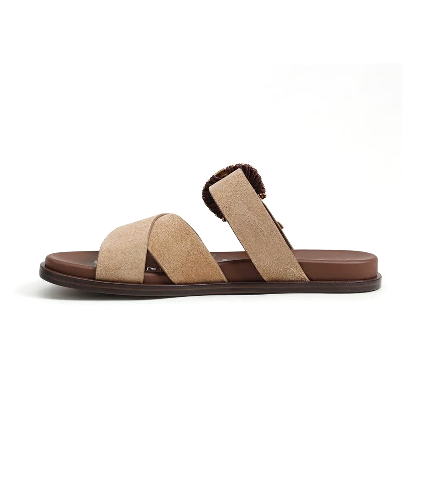 Sam Edelman Lucy Slide Sandal Bamboo Brown