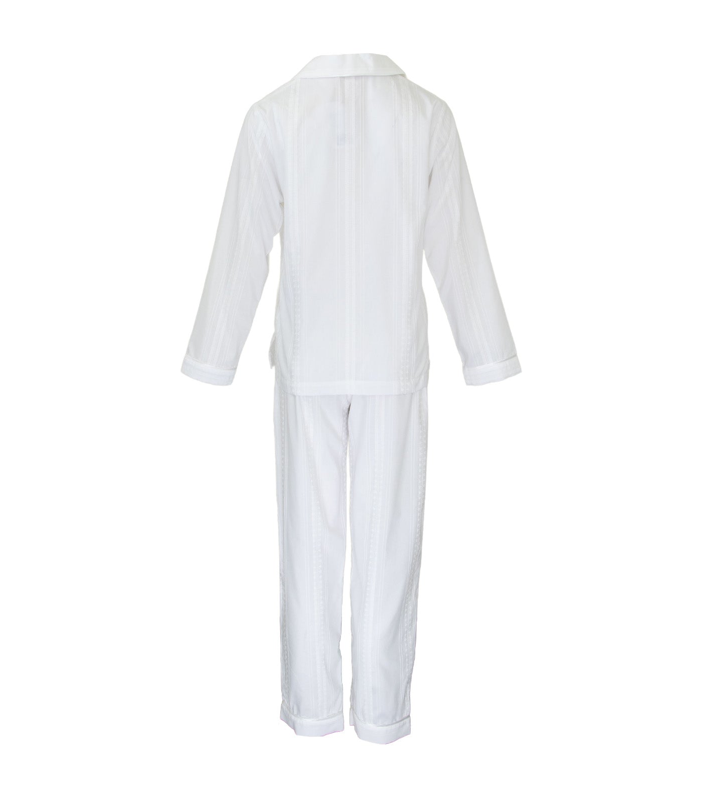 Pura Long-Sleeve and Pants Pajama Set White