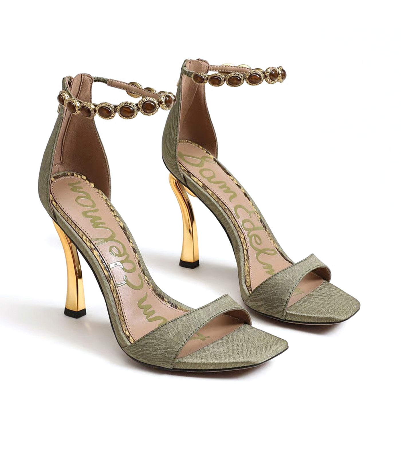 Lyra Stiletto Sandal Light Olive