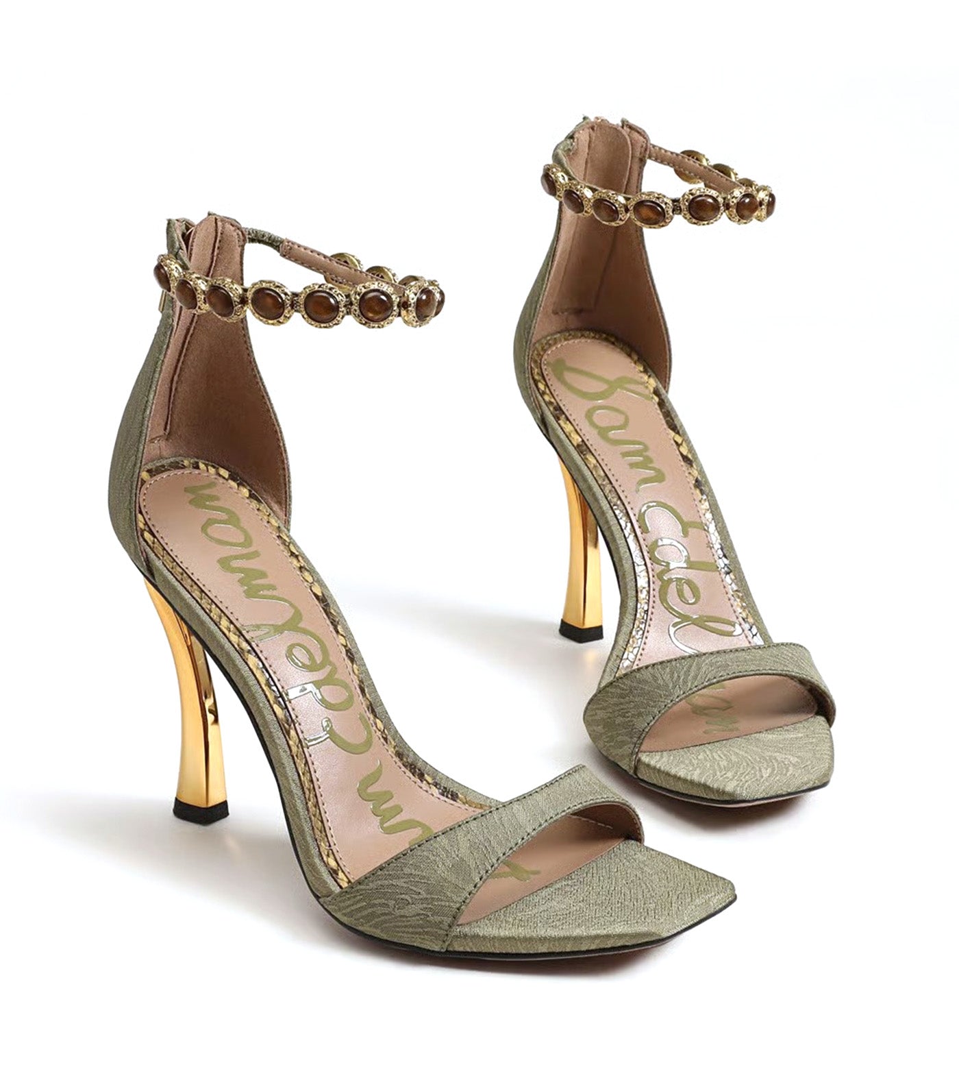 Lyra Stiletto Sandal Light Olive