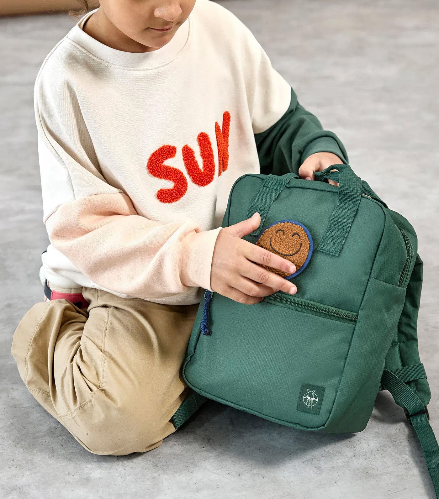 LÄSSIG Mini Square Backpack Little Gang Dark Green