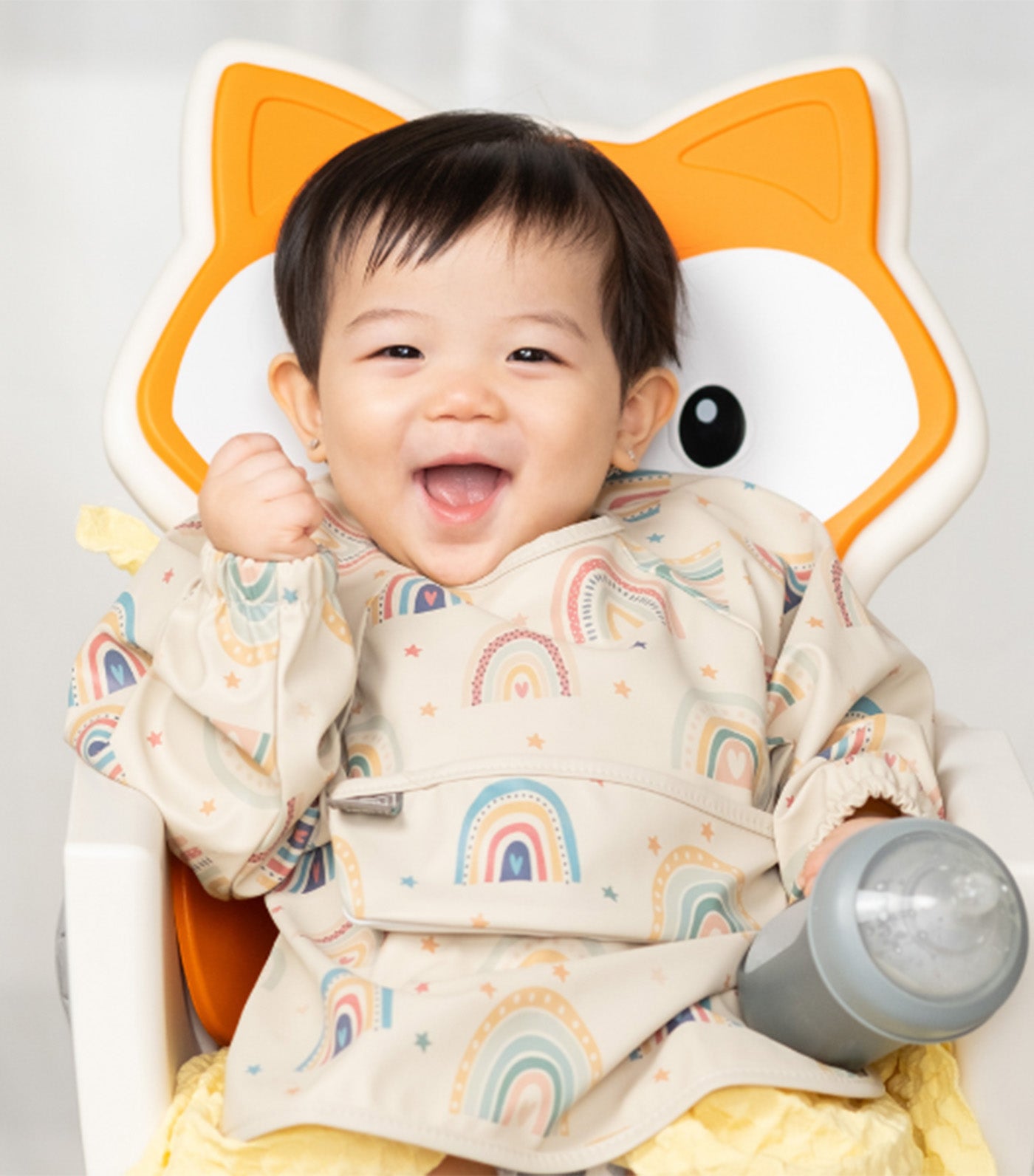 Long Sleeve Baby Bib with Small Food Catcher