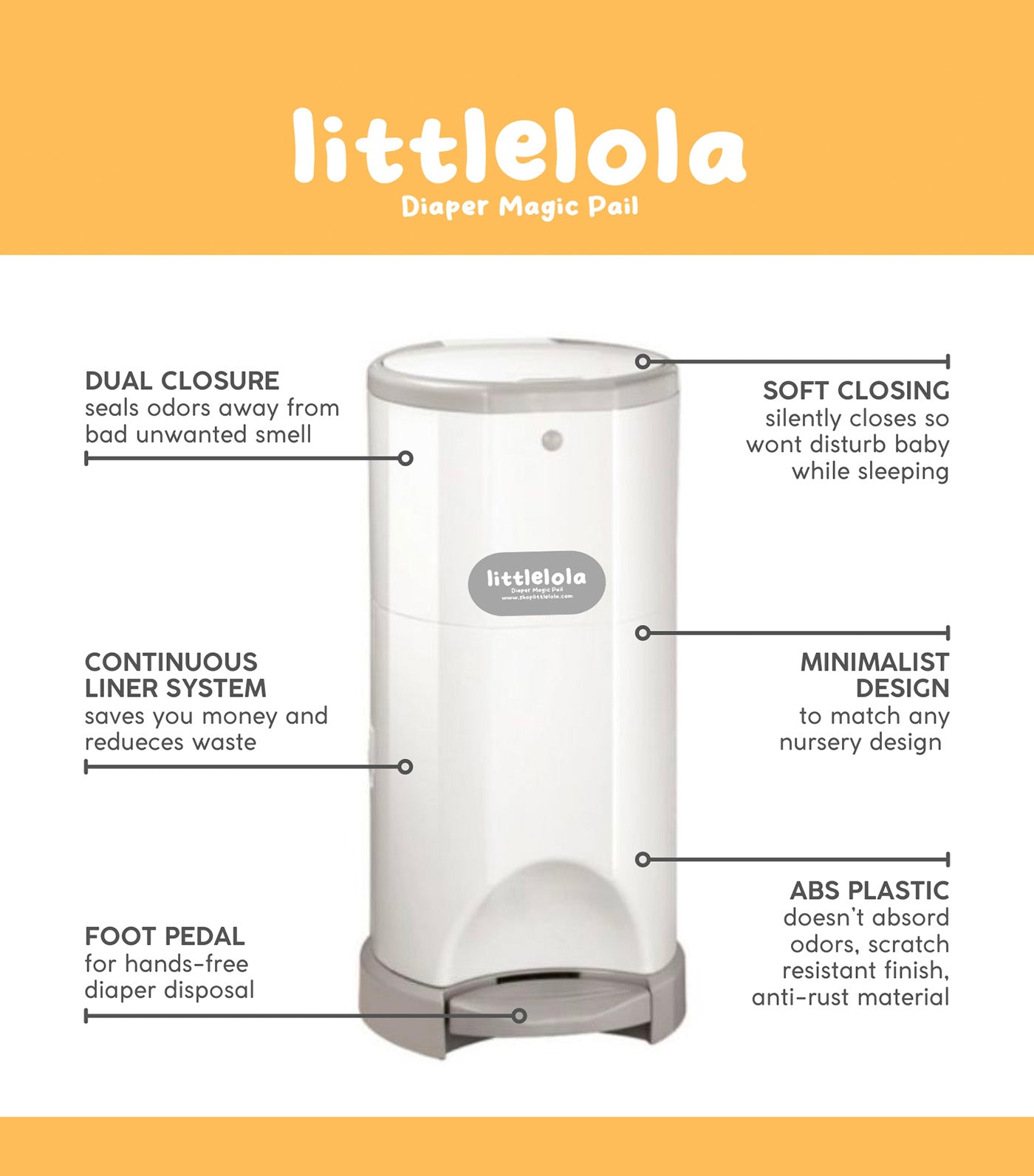 Diaper Magic Pail Step On