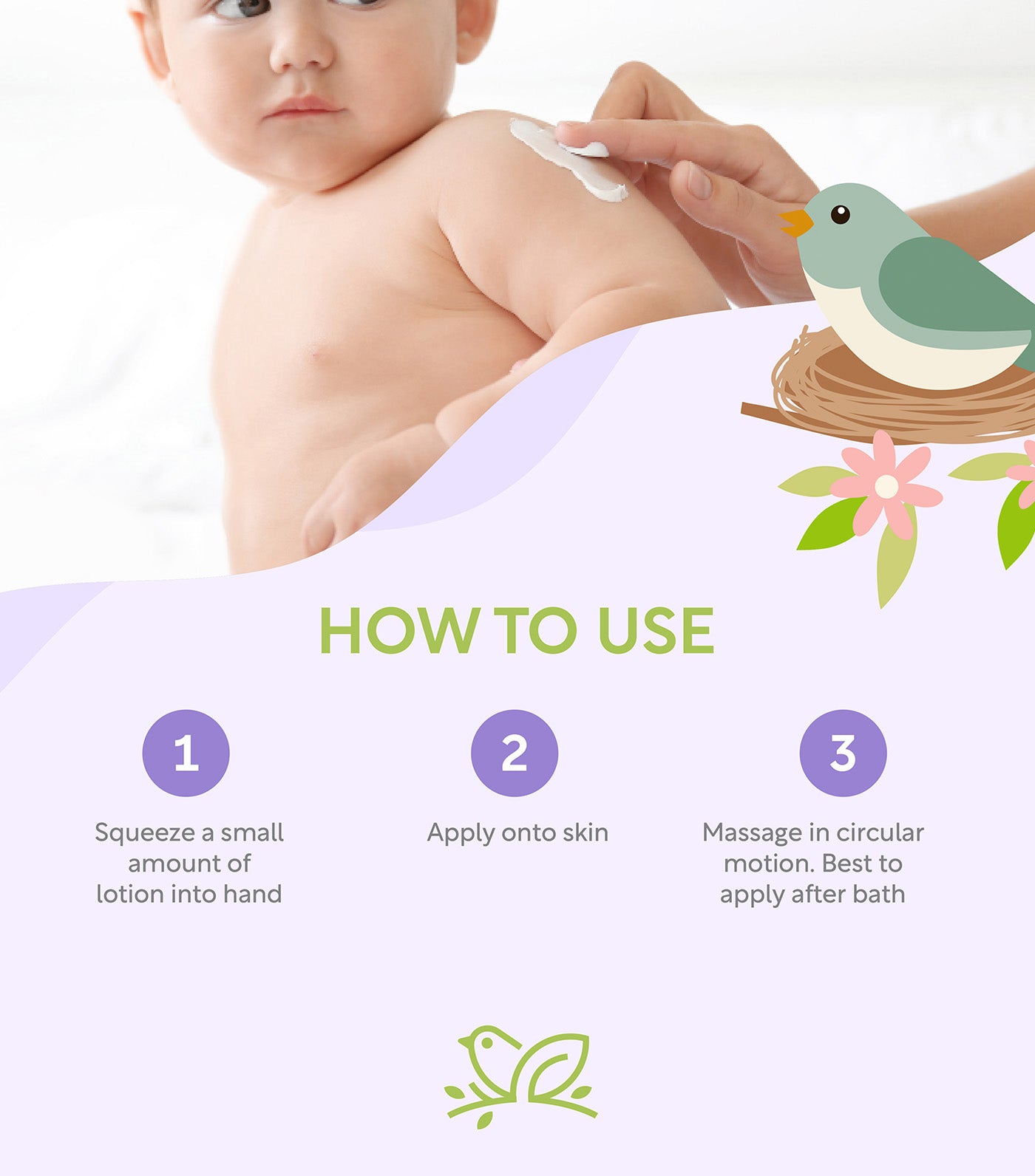 Daily Baby Lotion with Jojoba and Sunflower Oil Lavender