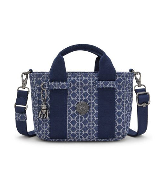 Ritta Mini Signature Denim Quilt Shoulder Bag