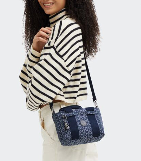 Ritta Mini Signature Denim Quilt Shoulder Bag
