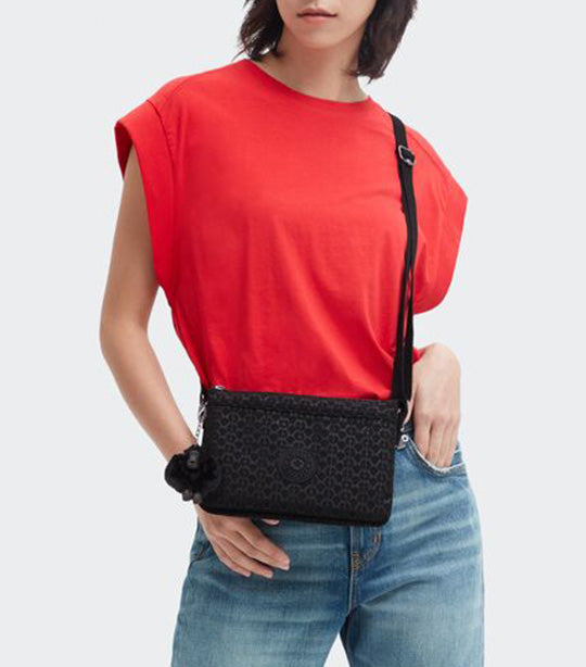 Riri Signature Embroidered Quilt Shoulder Bag