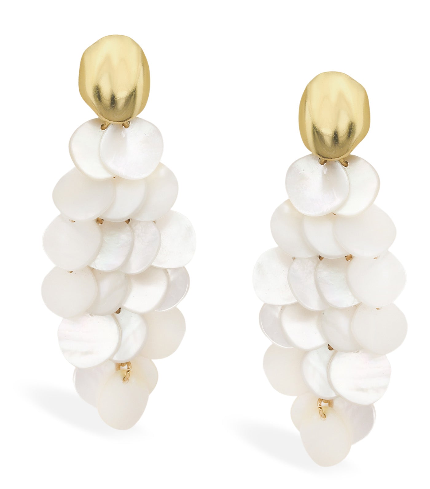 Golden Monstera Lulu Earrings Gold
