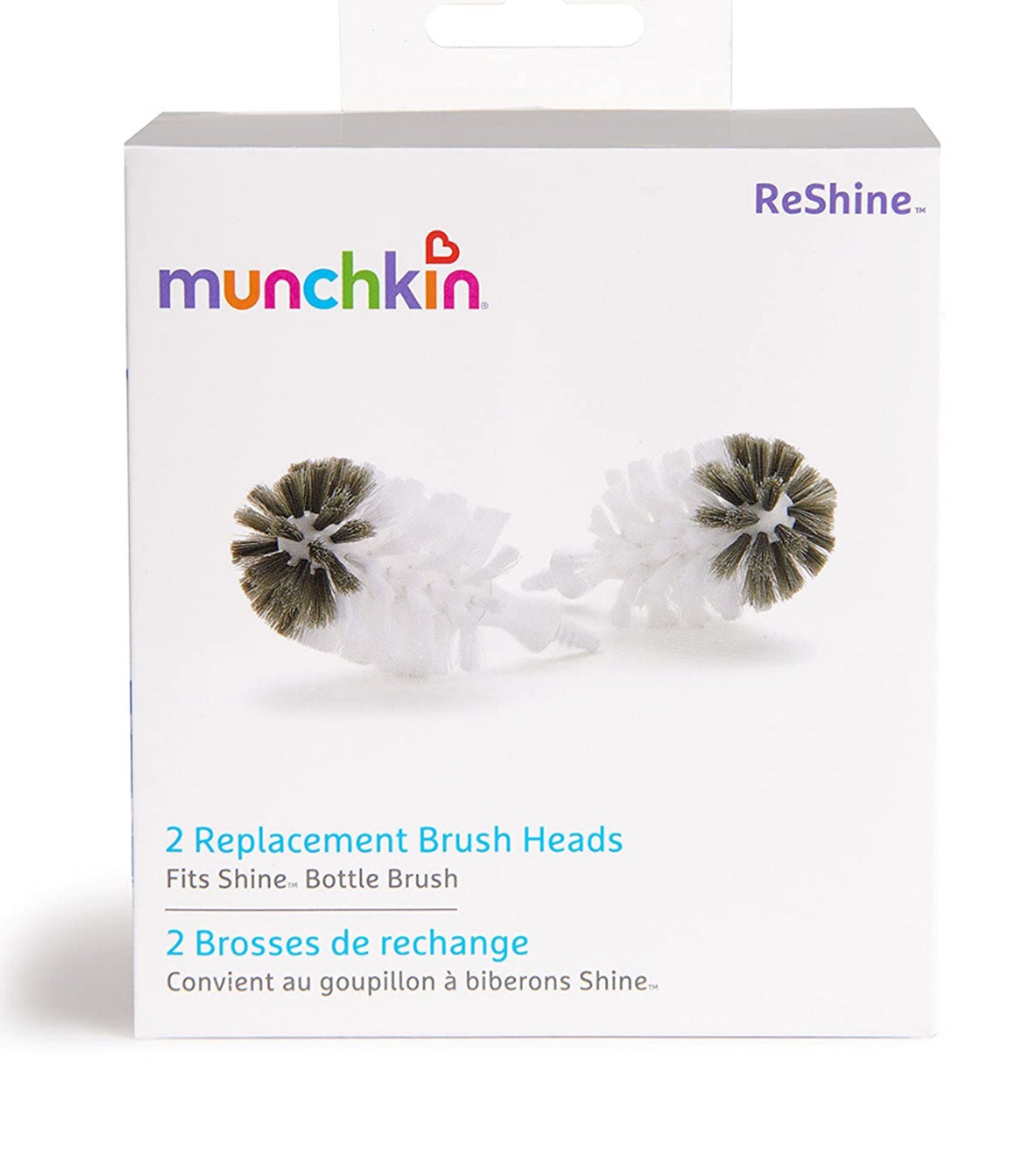 Reshine Replacement Brush Heads 2 Pack Gray