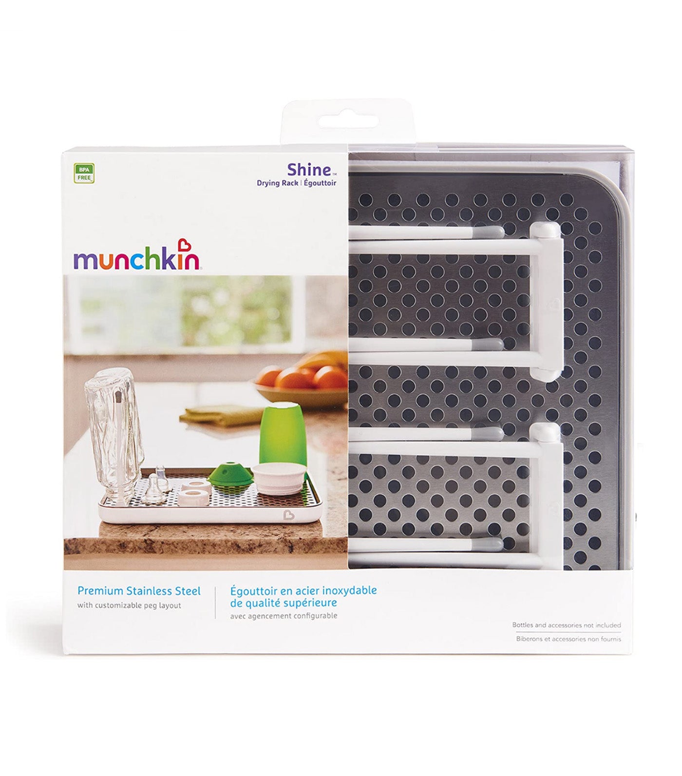 Shine Stainless Steel Drying Rack Gray