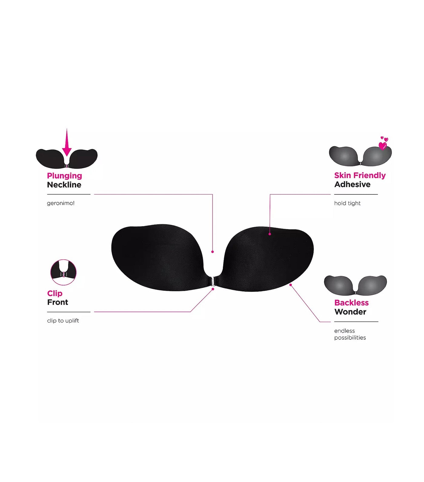 Adhesive Clip Bra