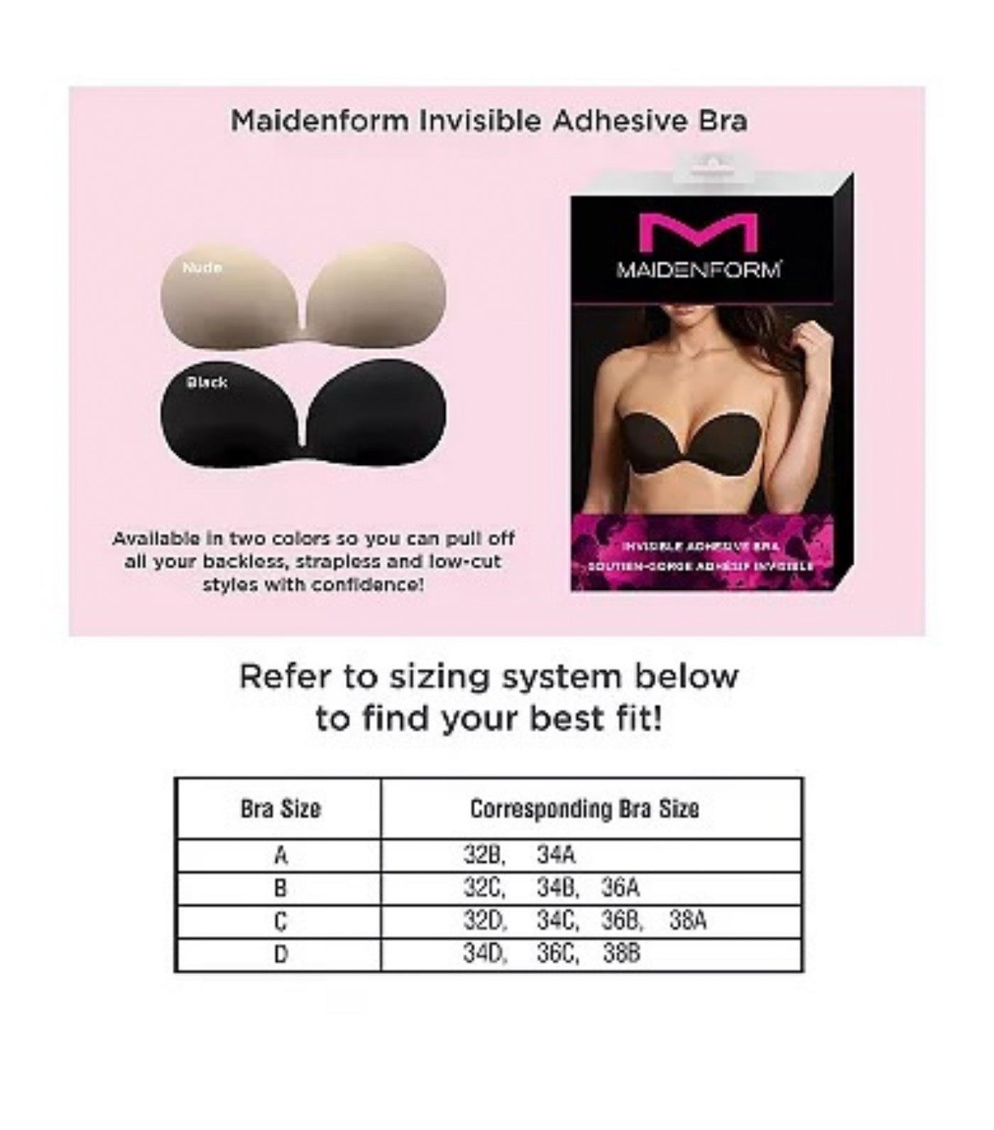 Invisible Adhesive Bra