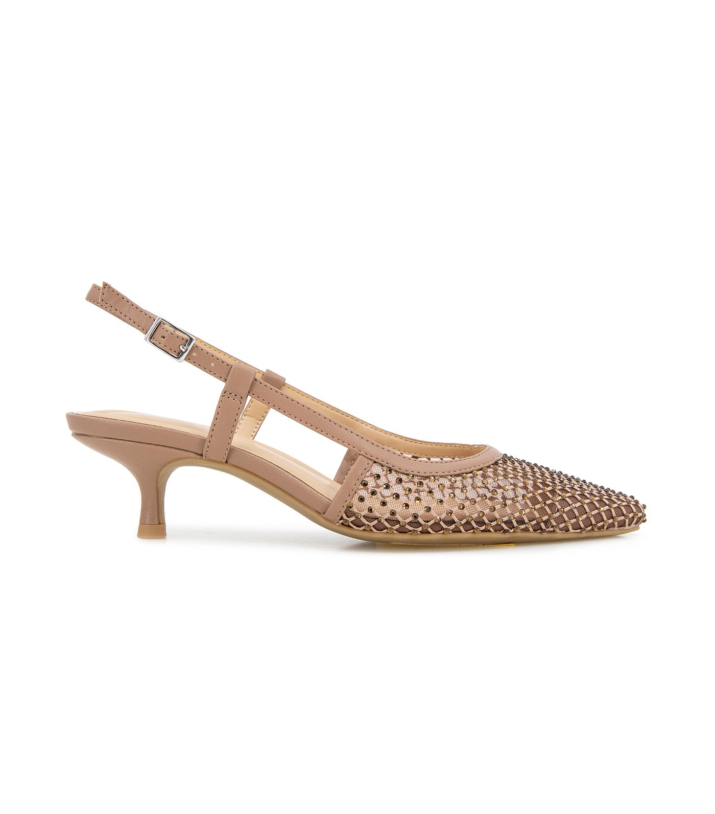 Maggie Mesh Heels Tan