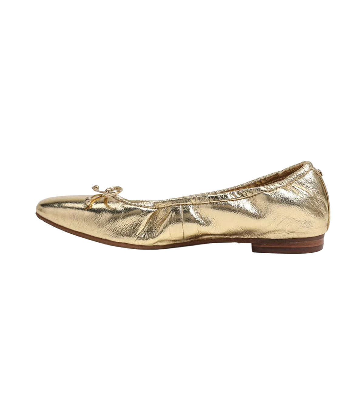 Magnolia Ballet Flat Amber Gold Leather