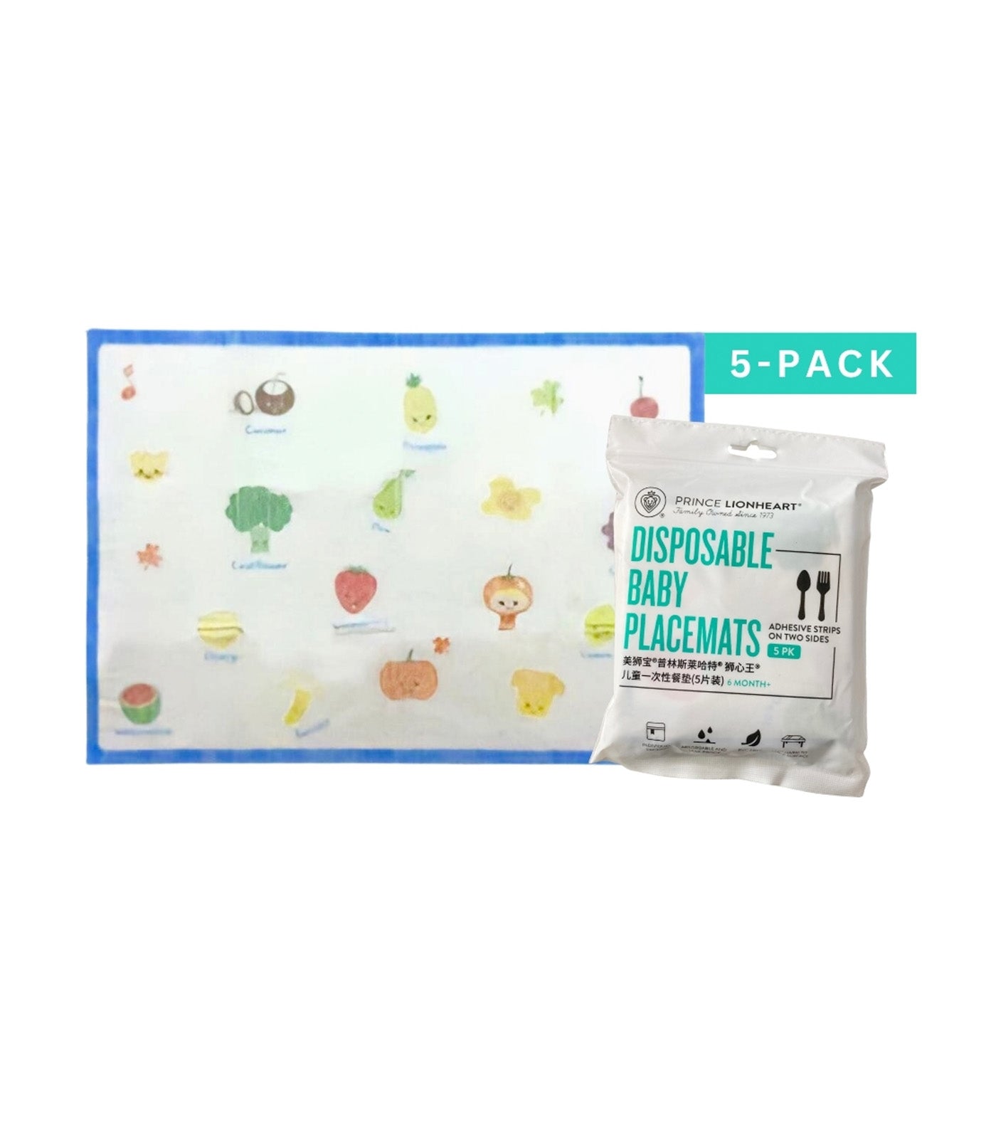 1-Pack Disposable Baby Placemat White