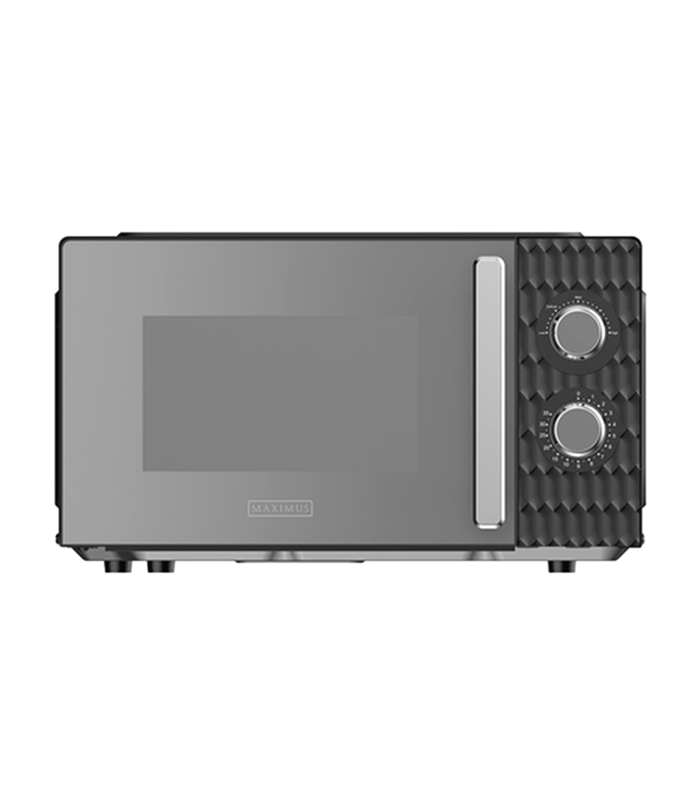 Maximus Microwave Oven Retro Style Black