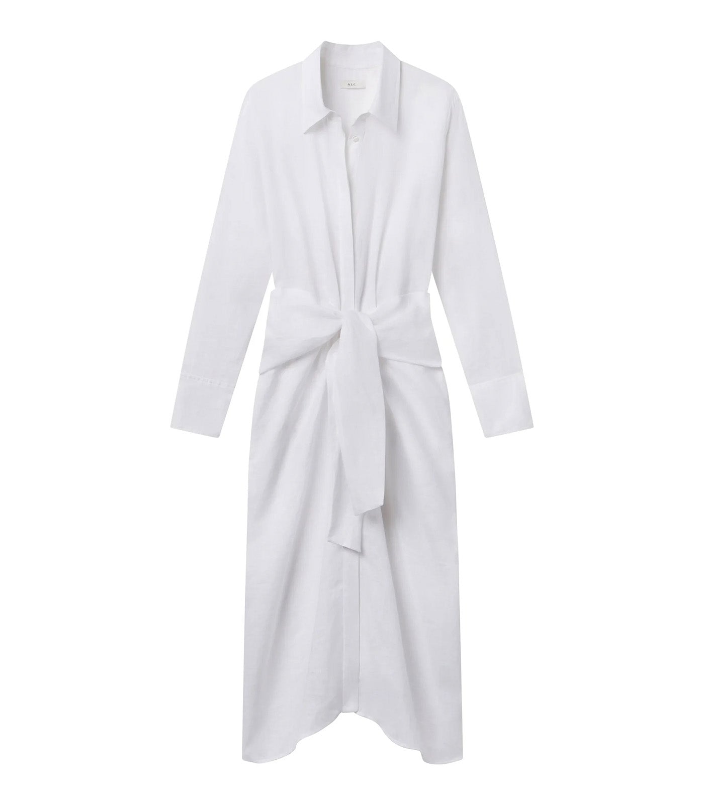 Mila Linen Midi Shirtdress White