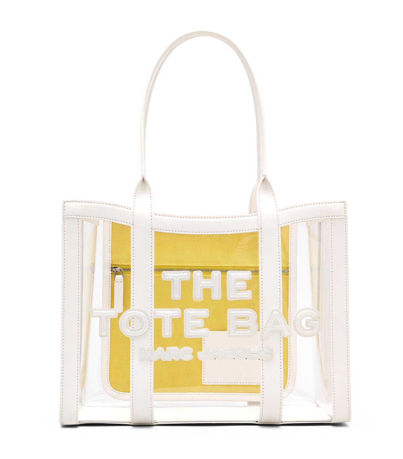 Clear Medium Tote White