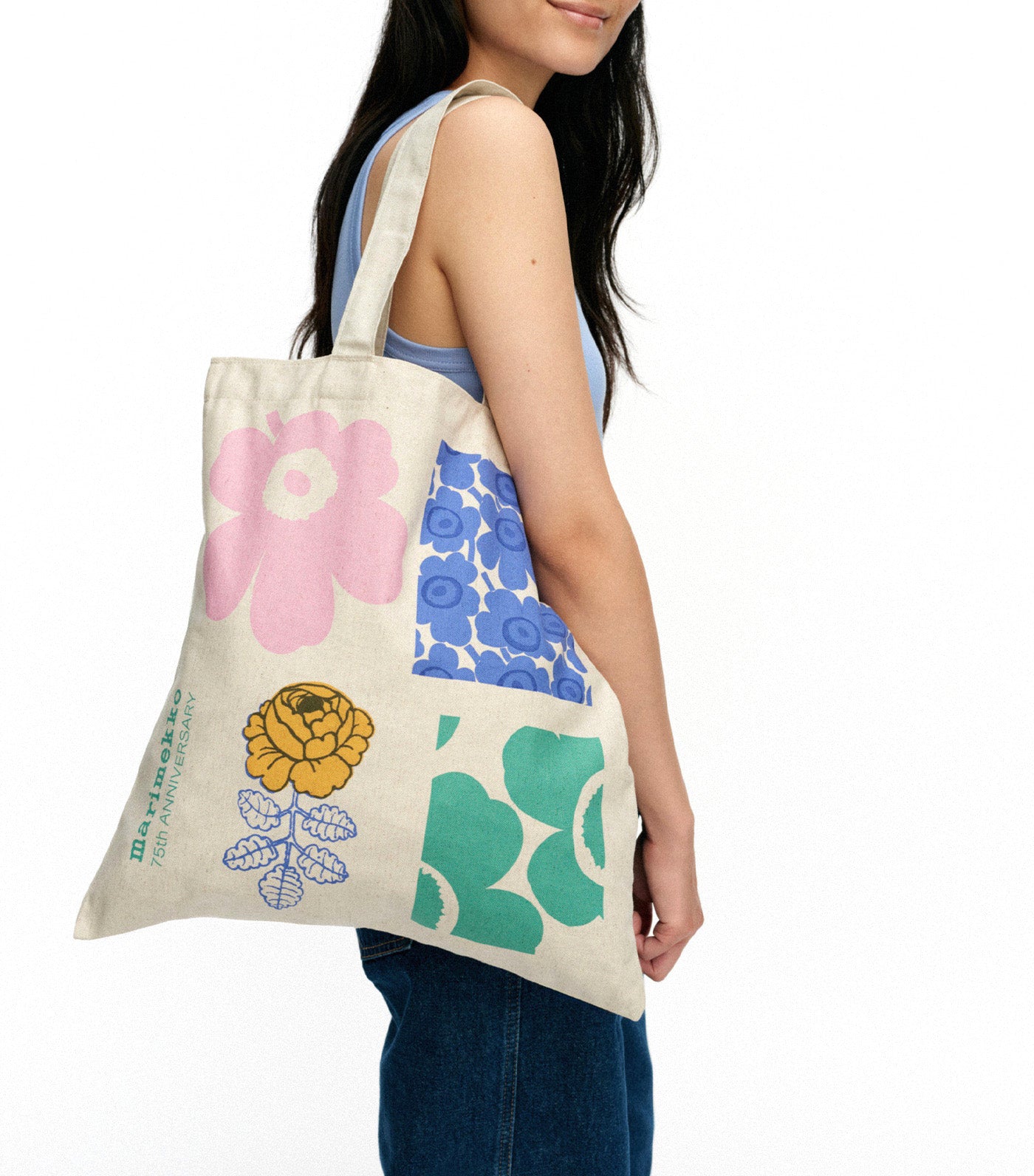 Vankka Anniversary Tote Bag Off White/Light Pink/Blue