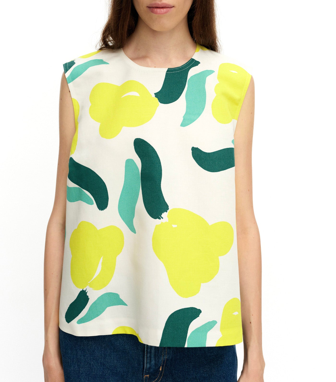 Erilaisia Lemmitty Top Off White/Yellow/Green