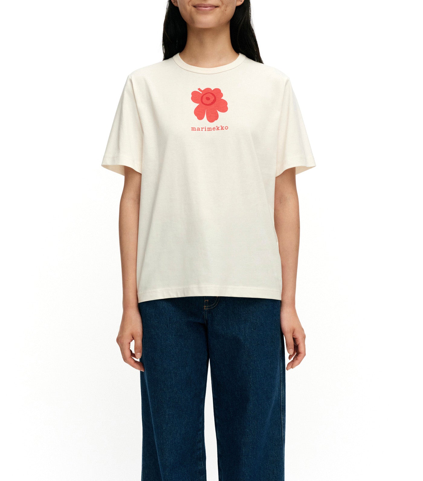 Erna Unikko Placement Kioski T-shirt Off White/Red