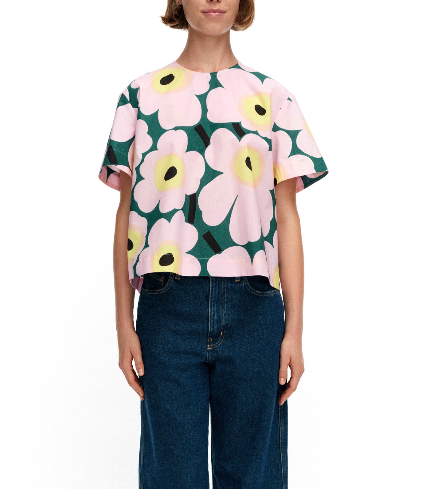 Huojunta Unikko T-shirt Green/Pink/Yellow