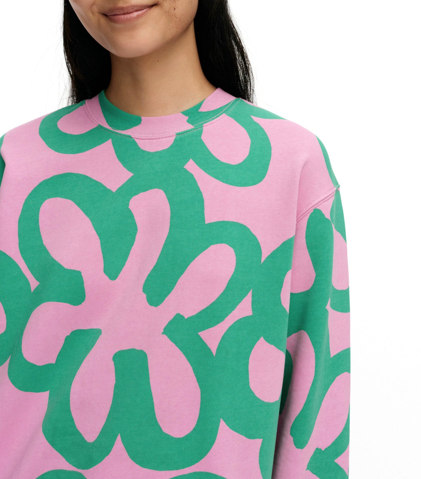 Leiot Jättikukka Kioski Sweatshirt Light Pink/Green