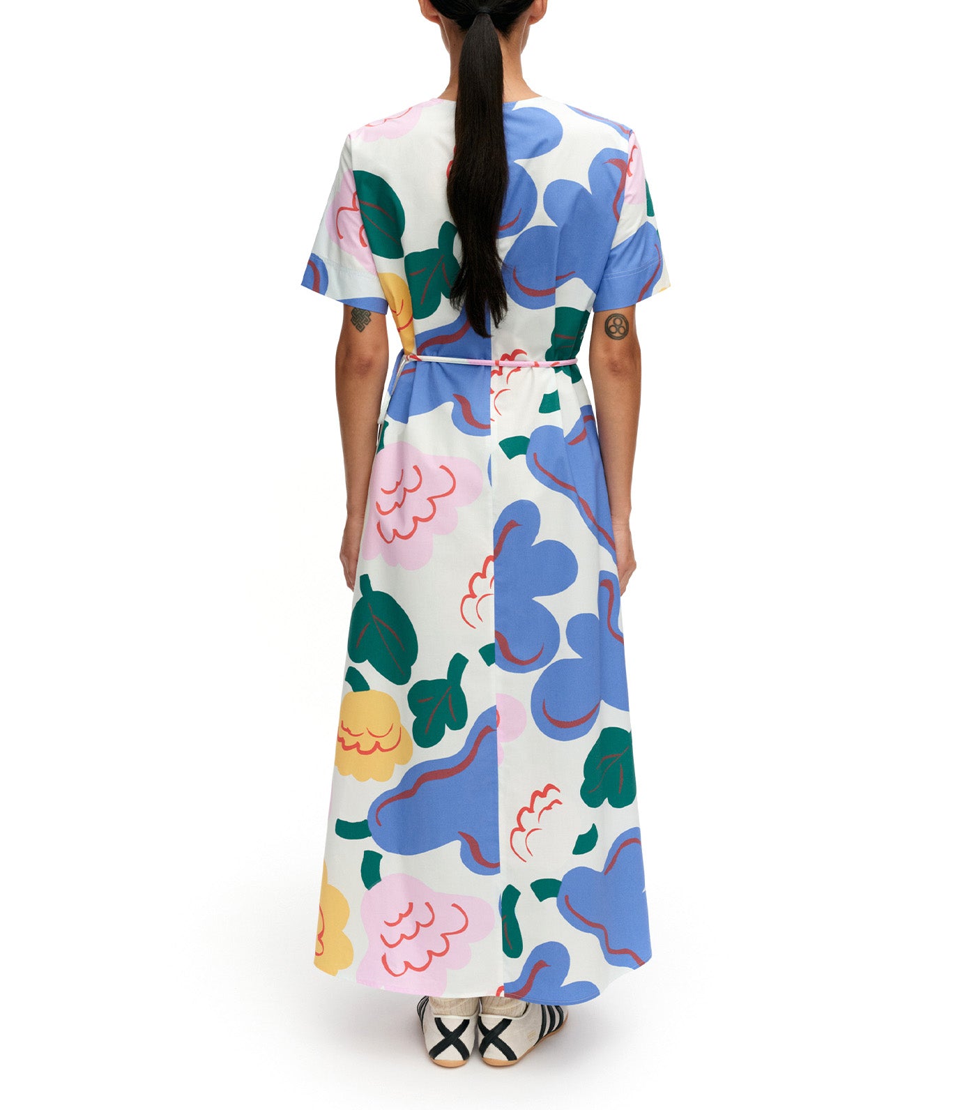 Asetelma Kukasta Kukkaan Dress Light Green/Green/Blue