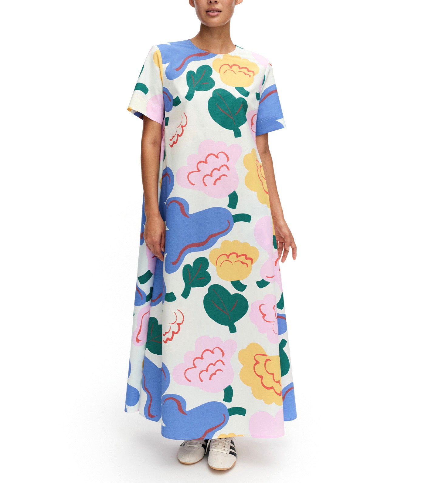 Asetelma Kukasta Kukkaan Dress Light Green/Green/Blue