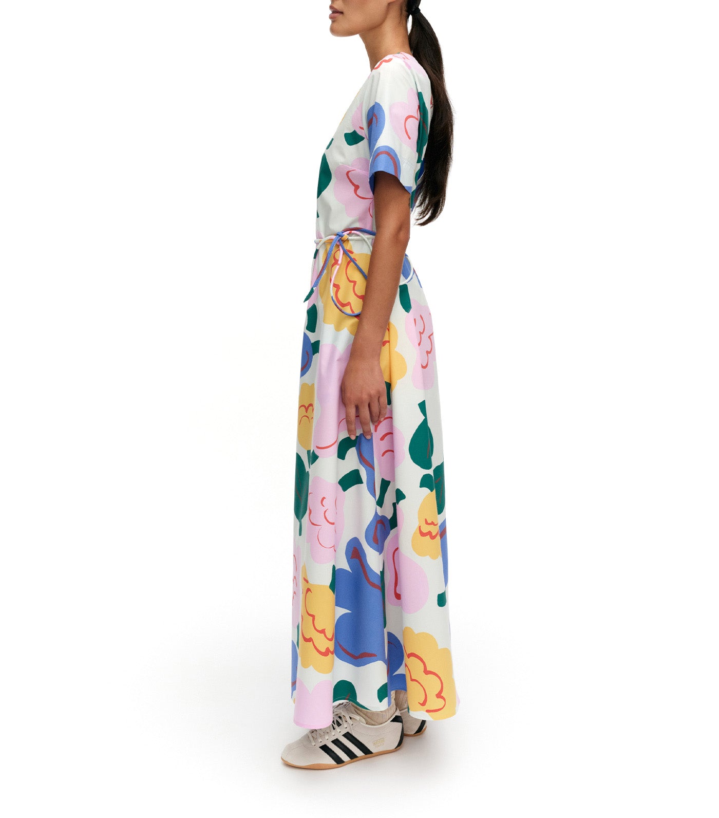 Asetelma Kukasta Kukkaan Dress Light Green/Green/Blue