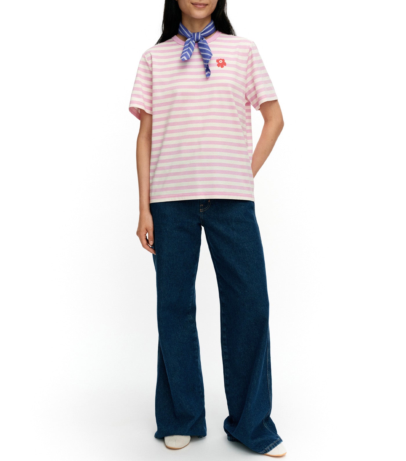 Tasaraita Unikko Kioski T-shirt