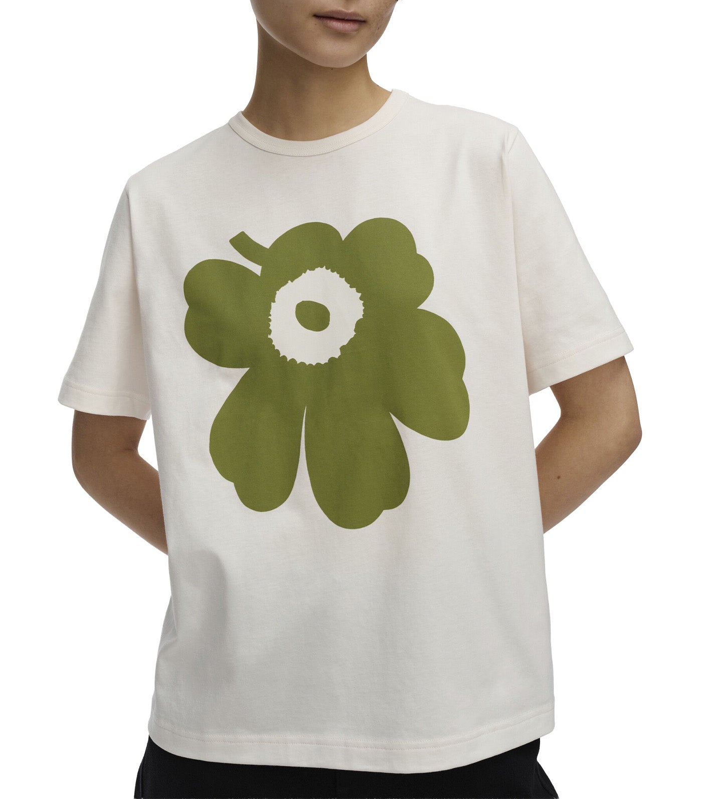 Erna Unikko Placement Kioski T-Shirt Off White/Green