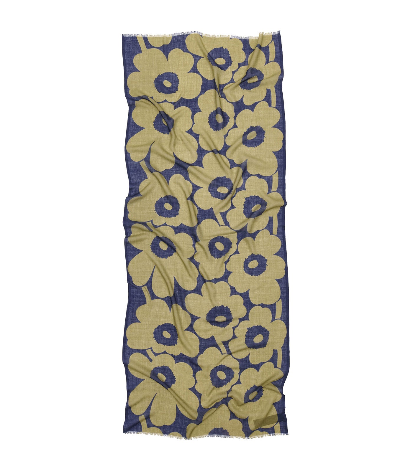 Fiore Unikko Scarf Olive Green/Dark Blue