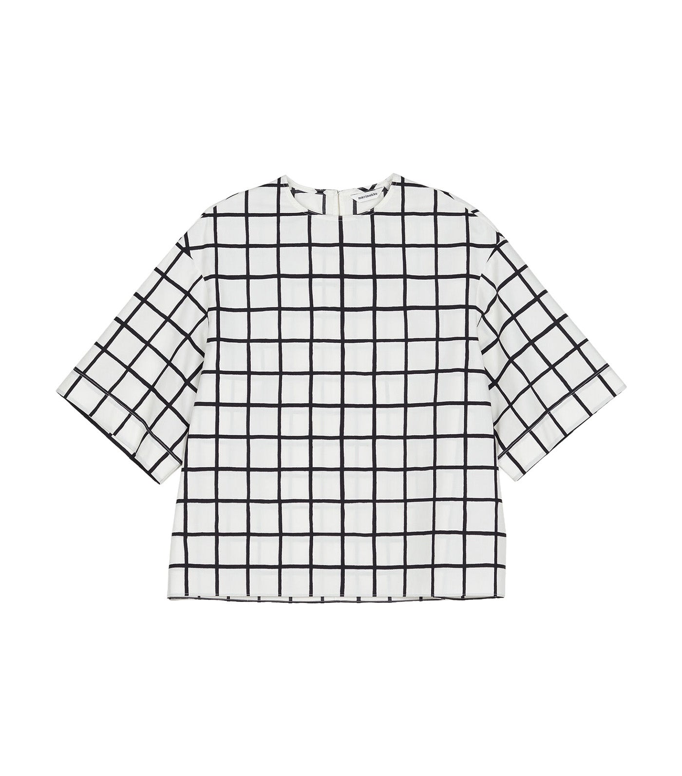 Kansio Iso Ruutu Blouse Off White/Black