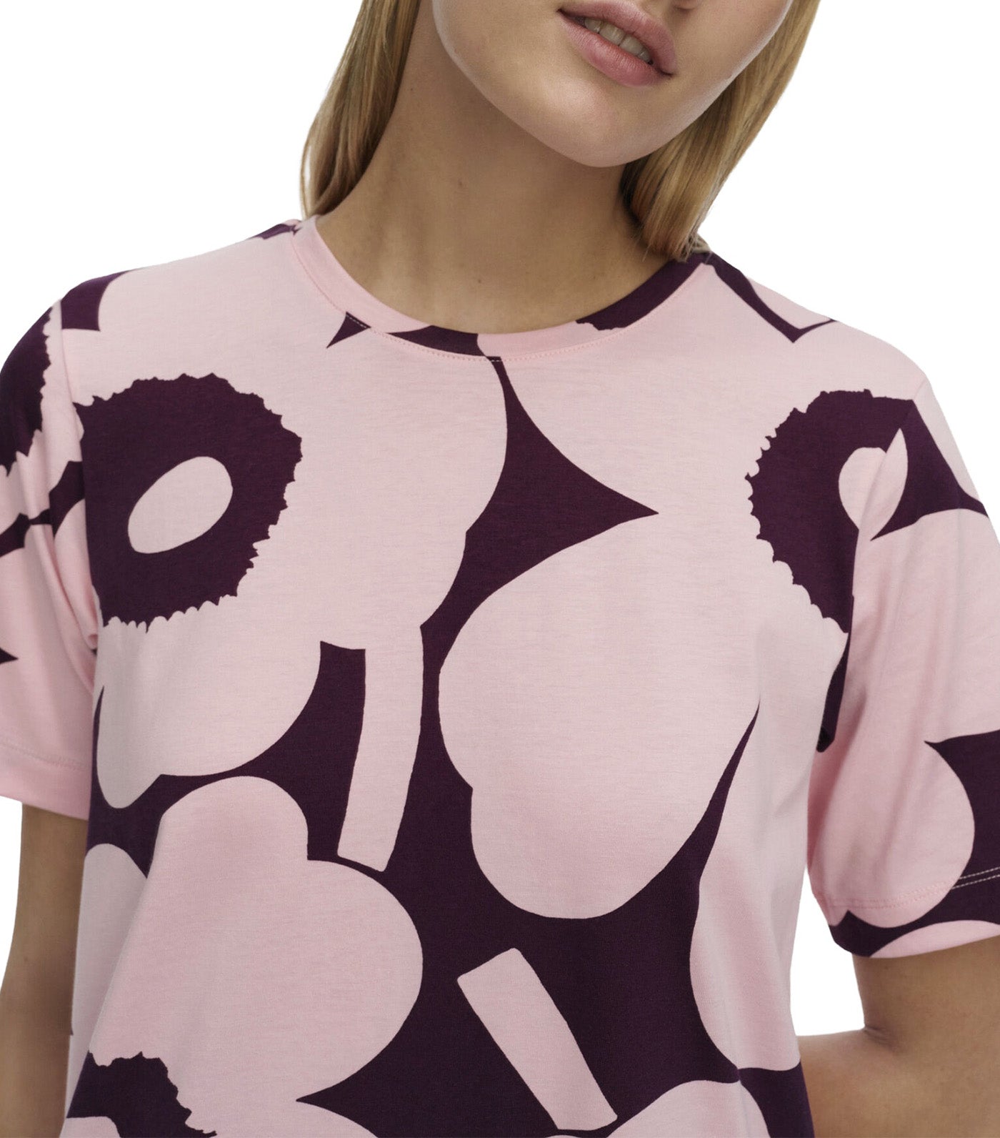 Pisteinen Unikko Dress Light Pink/Dark Purple