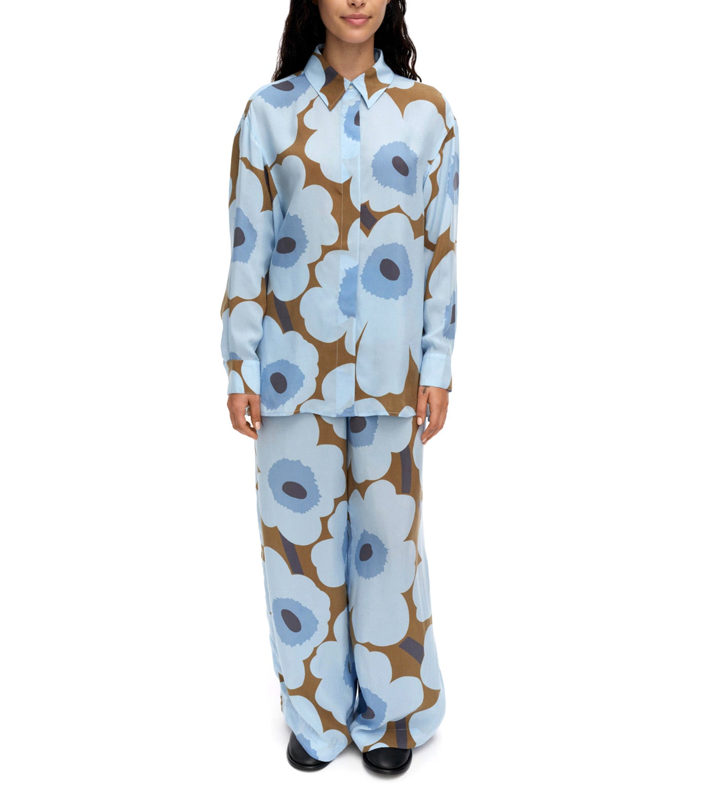 Järki Unikko Shirt Light Blue/Olive Green