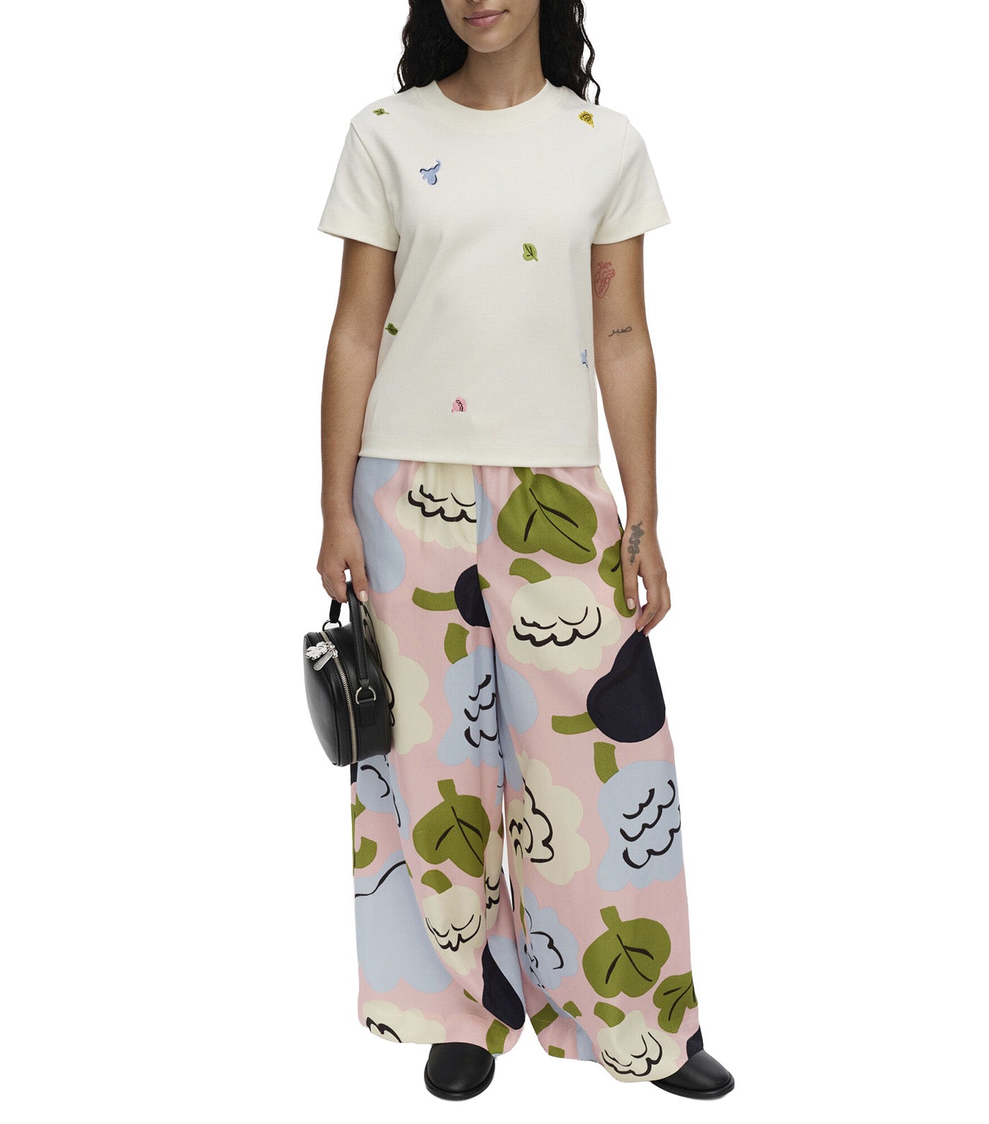 Vaihtelu Kukasta Kukkaan Trousers Light Pink/Dark Blue/Light Blue