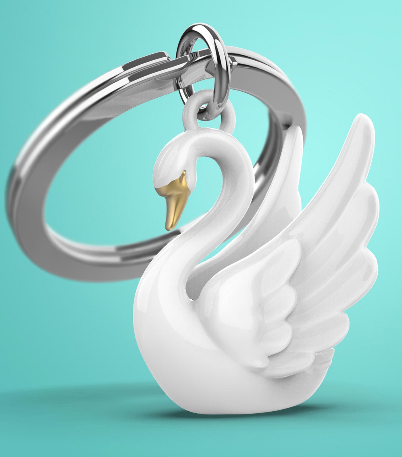 Swan Keyring