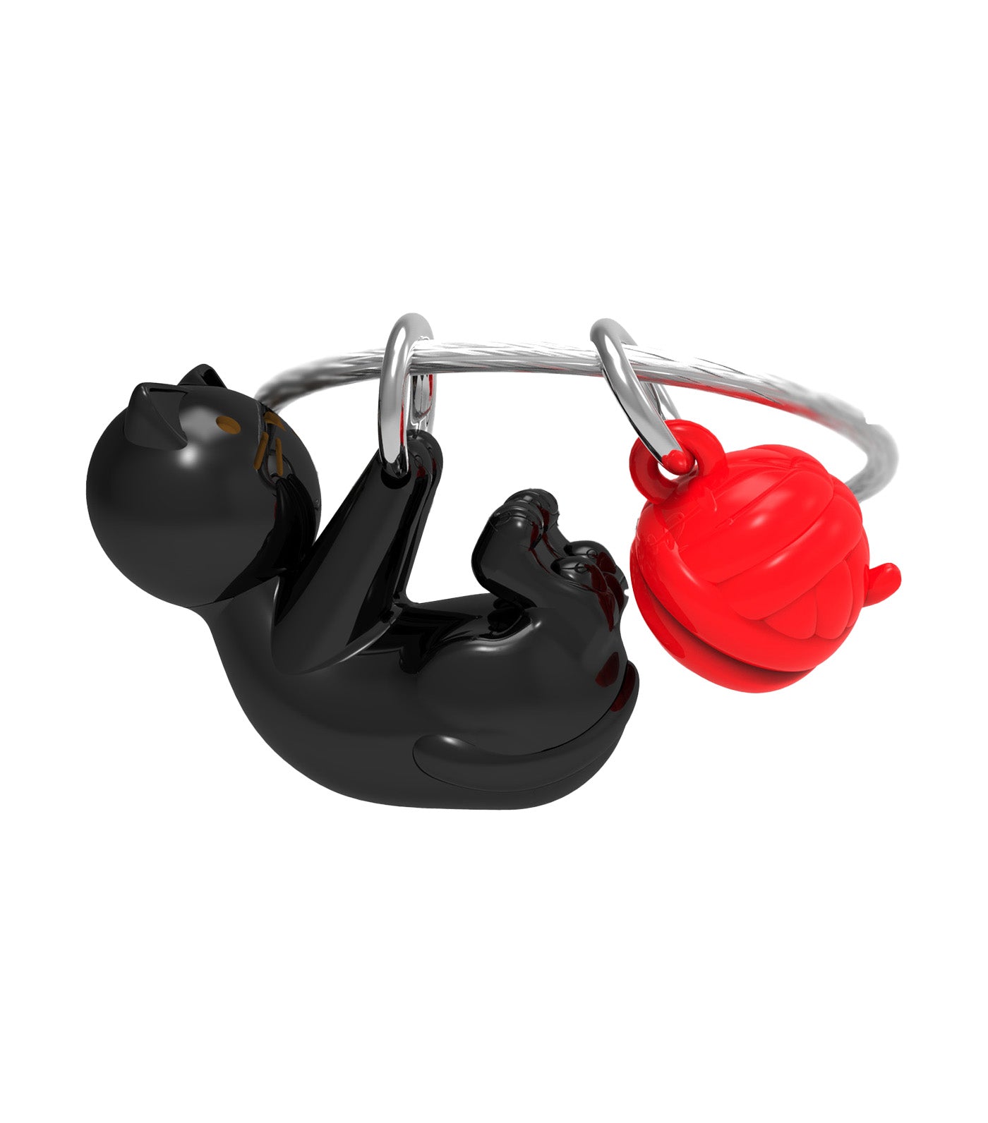 Playing Cat Keyring
