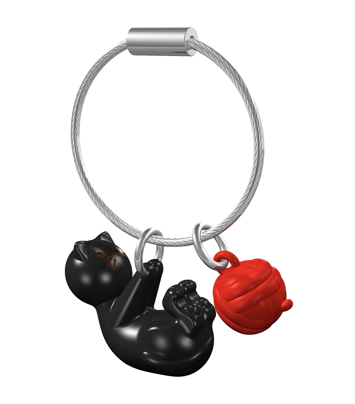 Playing Cat Keyring